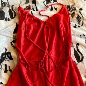 Lush Backless Skirted Romper Sz Medium